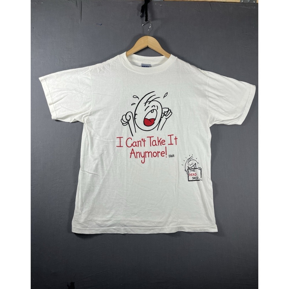 Vintage Tultex 90s T-Shirt Mens I Can't Take It Anymore Sz Large